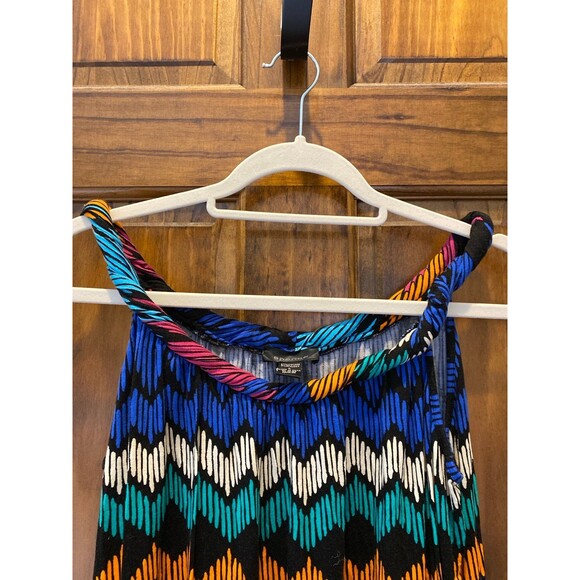 Spense Dress or Swimsuit Coverup Size Large Sleeveless Chevron Rainbow Pattern - Picture 4 of 10